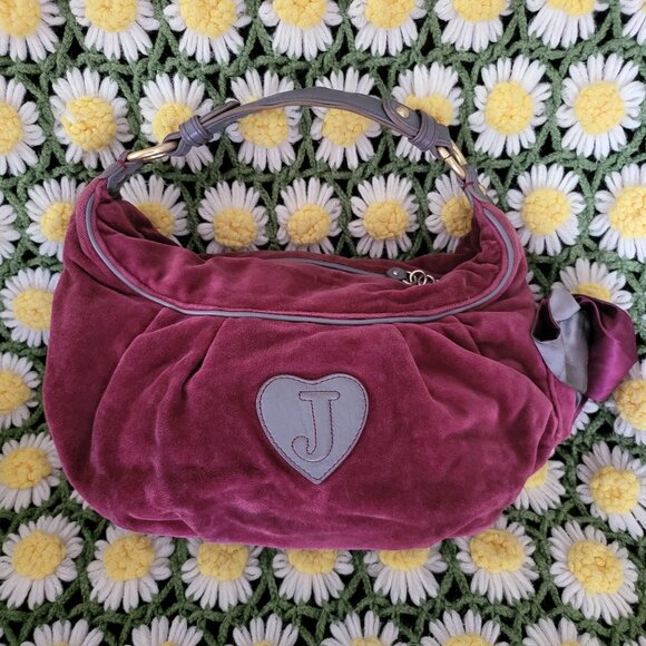 Juicy Couture "Juicy is for Life" Velour Handbag - Picture 3 of 14